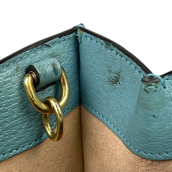 Gucci Diana Tote Shoulder Bag GG Marmont Leather Blue - Picture 10 of 10